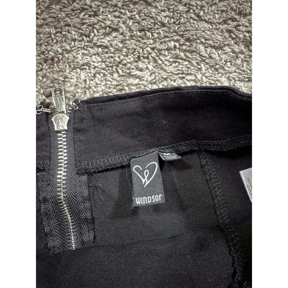 Windsor Black Grommet Pleated Mini Skirt Grunge Whimsigoth Y2k‎ 2000s Utility M